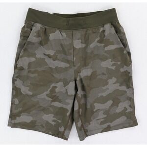 Lululemon T.H.E. Short 9" Linerless Mens Medium Green Camo Athletic Athleisure